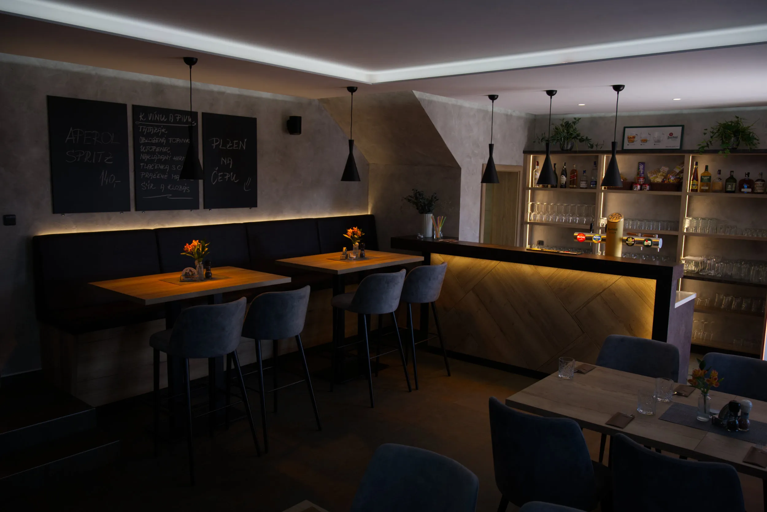 Nově zrekonstruované prostory restaurace U bednářů